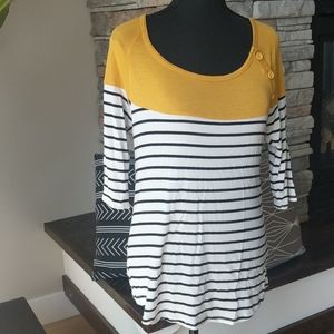 Women's three quarter length sleeve shirt